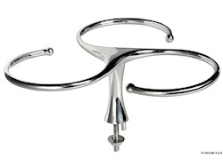 Portabicchieri inox triplo con prigionieri